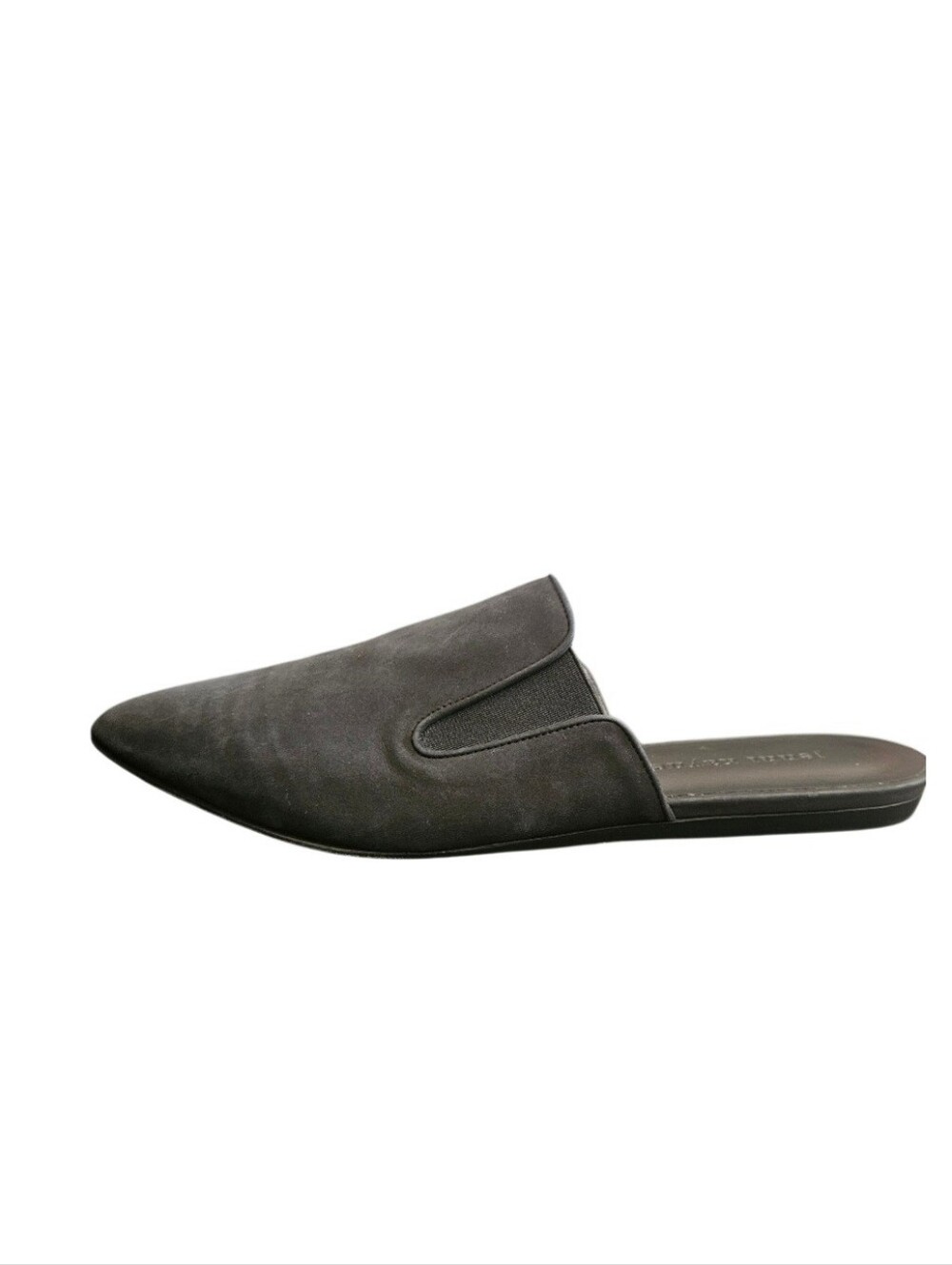 Jenni Kayne Pointed Slip-On Suede Leather Mule in Charcoal Size 40